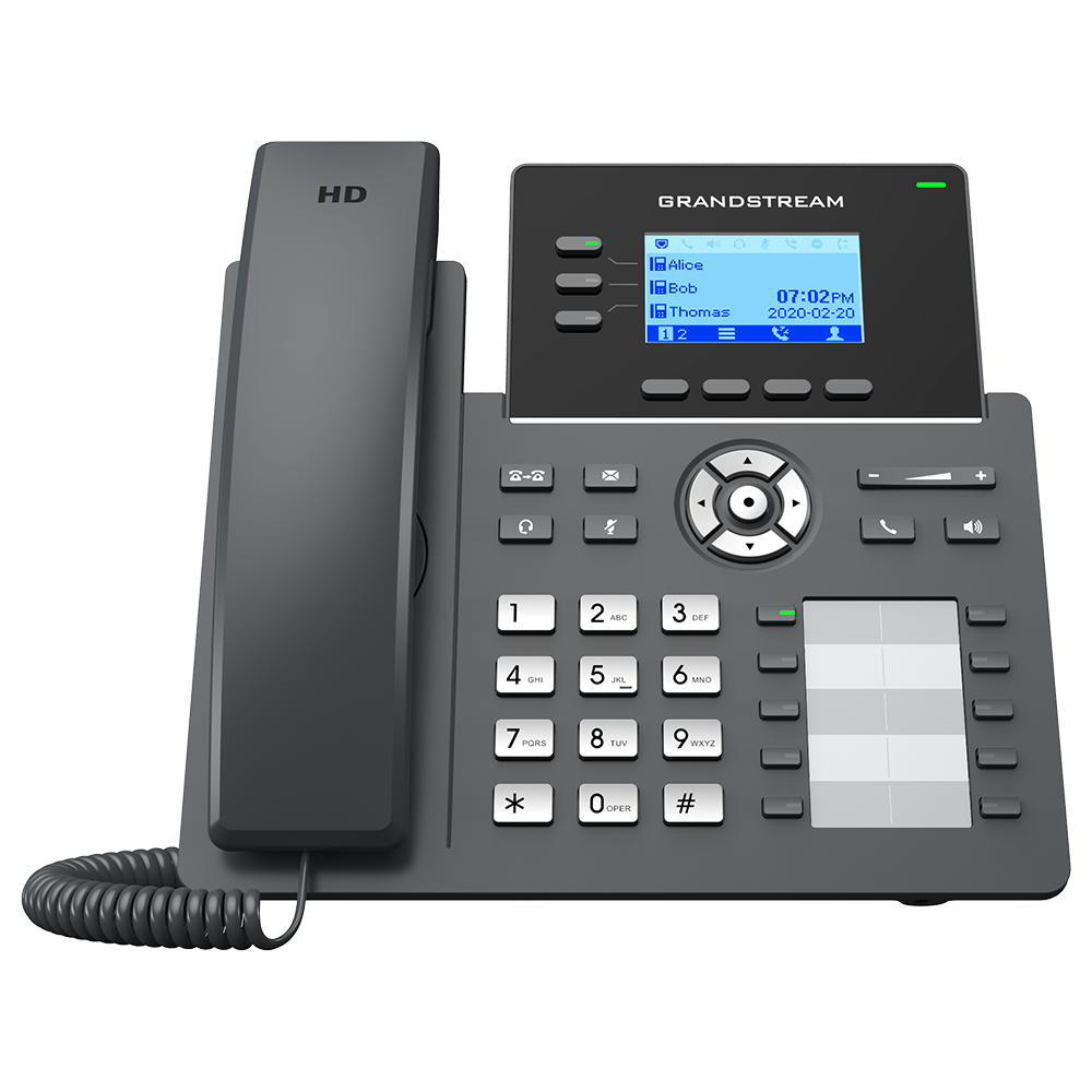 Téléphone IP 3 Comptes SIP (6 Lignes) Grandstream GRP2604P