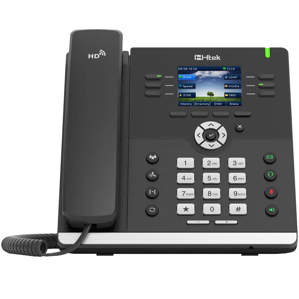 TELEPHONE IP PROFESSIONNEL HTEK UC923U 8 COMPTES SIP ECRAN 2.8" GIGABIT
