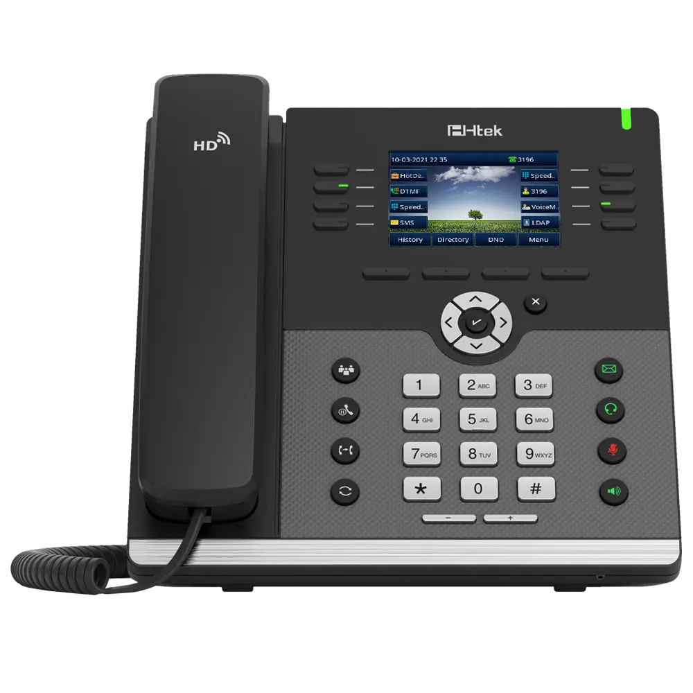 [HTEK_UC924U] Téléphone IP Professionnel Htek UC924U – 12 comptes SIP, écran couleur 3,5 pouces