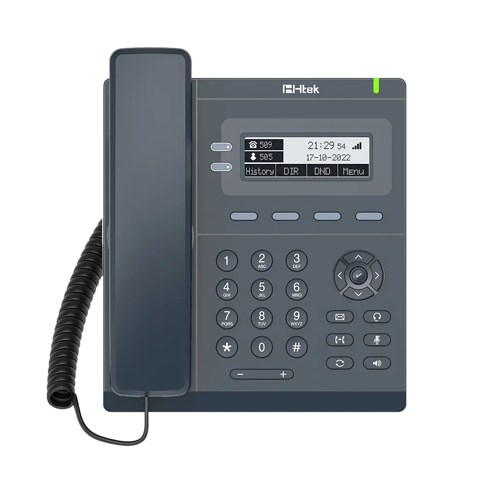 Htek UC902E – Téléphone IP SIP professionnel Wi-Fi 2 lignes