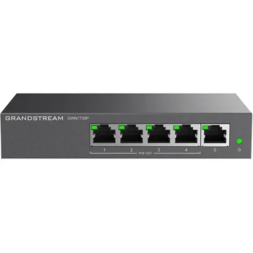 [GWN7700P] GRANDSTREAM GWN7700P-SWITCH 5 Ports Gigabit - Dont 4 Ports PoE  